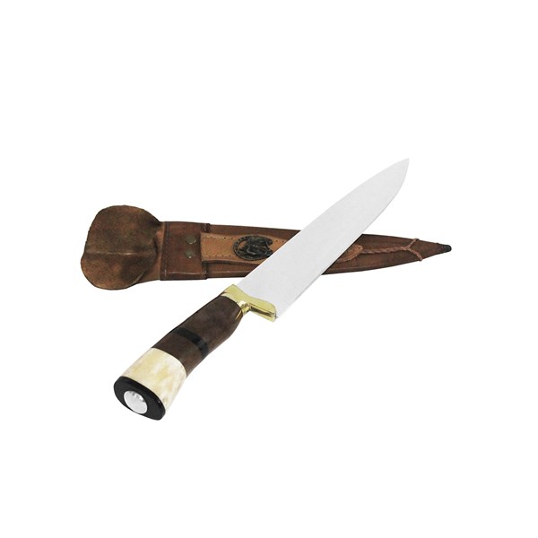 Faca 09 Inox 420 Protetor Bronze Cabo Misto