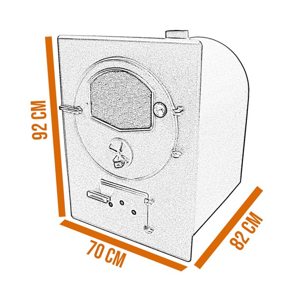 Forno Ferro Embutir Vidro Inox Médio