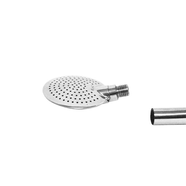 Bomba Chimarrão Inox Grande Anel Frizado Bocal Rosca