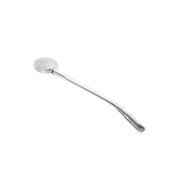 Bomba Chimarrão Inox Média Lisa Bocal Rosca