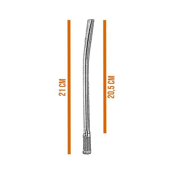 Bomba Chimarrão Inox Pequena Bocal Bojo Duplo Mola