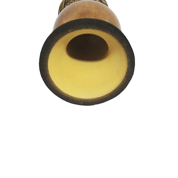 Cuia Chimarrão Porongo Especial Liso Bocal Queimado Pé Epóxi