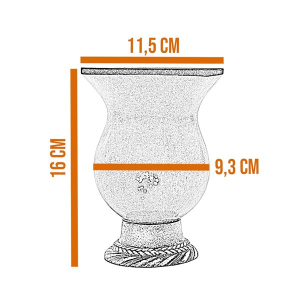 Cuia Chimarrão Porongo Especial Liso Bocal Queimado Pé Epóxi