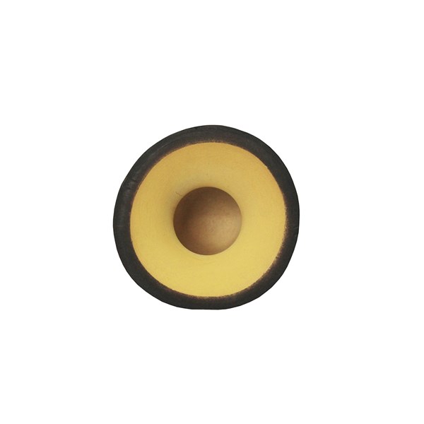 Cuia Chimarrão Porongo Liso Média Bocal Queimado Pé Epóxi