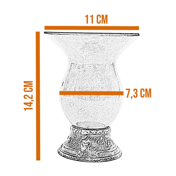 Cuia Chimarrão Porongo Liso Média Bocal Queimado Pé Epóxi