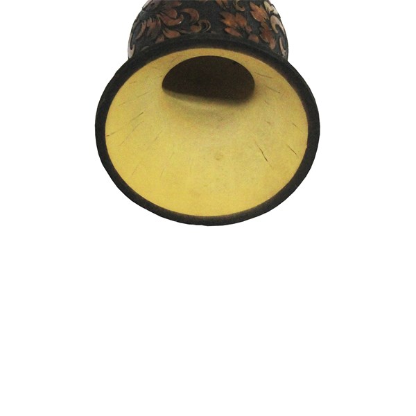 Cuia Chimarrão Porongo Pampa Premium Gravada Bocal Queimado Pé Metal