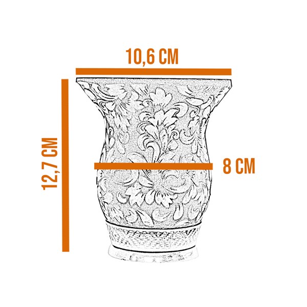 Cuia Chimarrão Porongo Pampa Premium Gravada Bocal Queimado Pé Metal