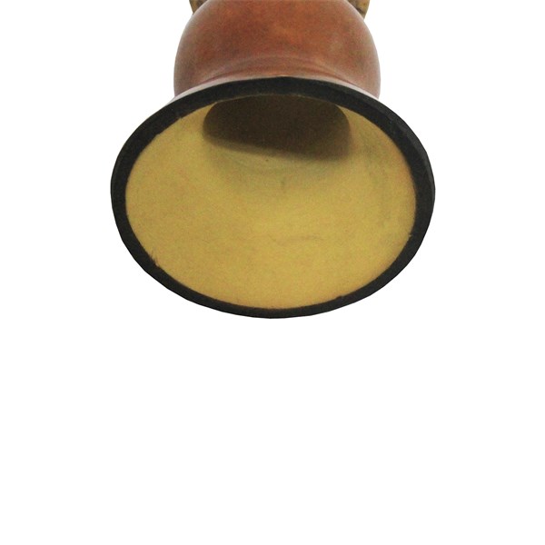 Cuia Chimarrão Porongo Tradicional Pequena Lisa Bocal Queimado Pé Epóxi