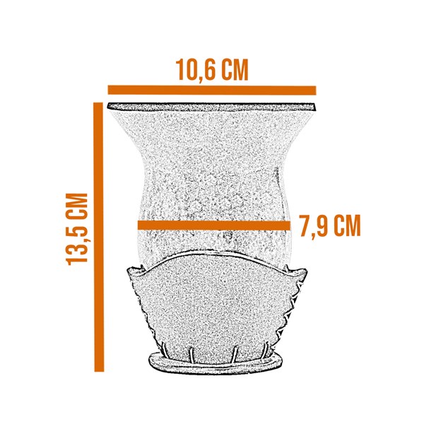 Cuia Chimarrão Porongo Bago de Touro Liso Bocal Queimado Suporte Couro