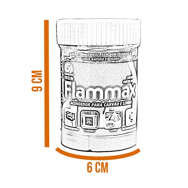 Acendedor Carvão e Lenha 110g Pastilha