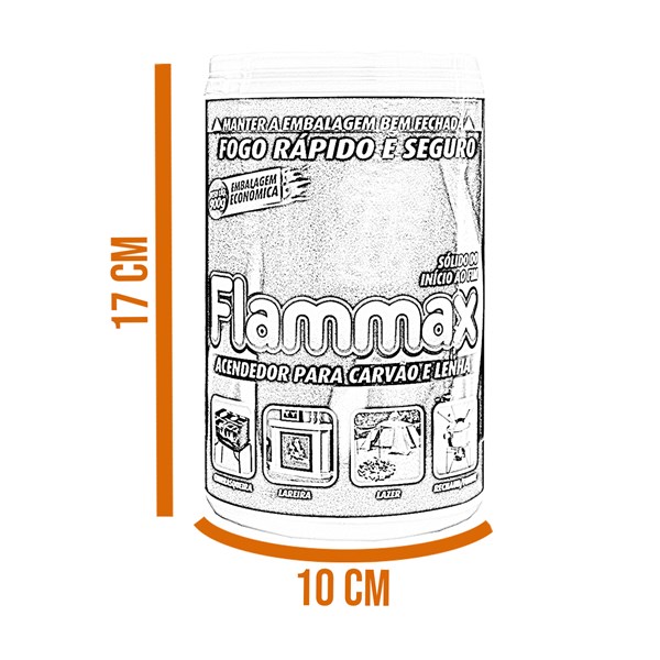 Acendedor Carvão e Lenha 900g Pasta