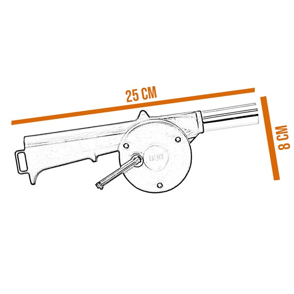 Acendedor Soprador Manual Churrasqueira Lareira Carvão Lenha