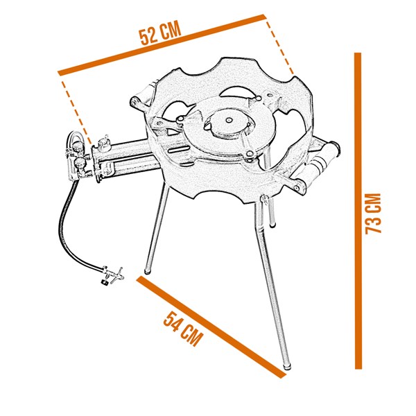 Fogareiro a Gás Alta Pressão 2 Queimadores 2 Regulagens