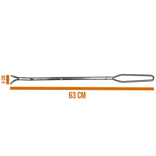 Garfo Churrasco Ferro Forjado Reto