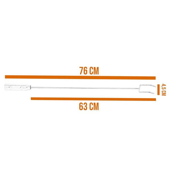 Garfo Churrasco Inox 63cm Cabo Alumínio