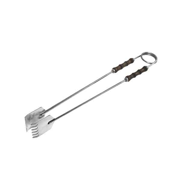 Pegador Carne Inox 57cm Cabos Madeira