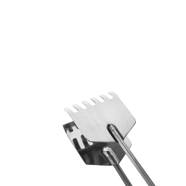 Pegador Carne Inox 57cm Cabos Madeira