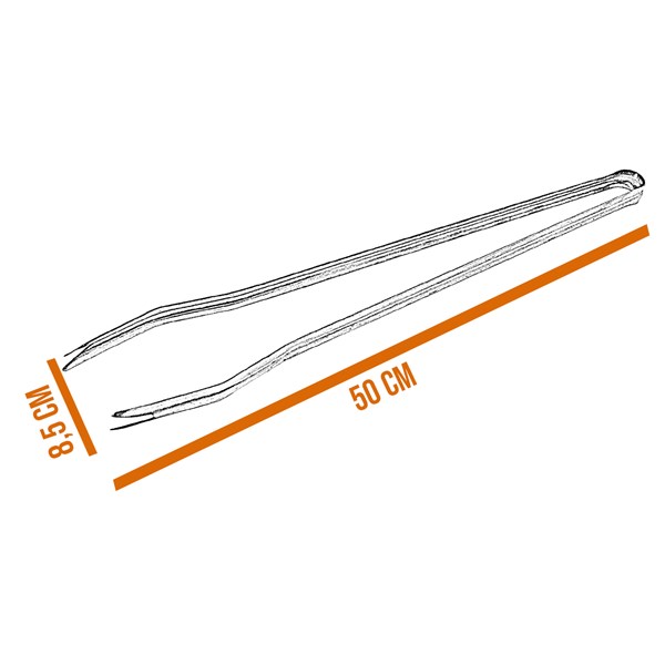 Pegador Inox Churrasco 50cm