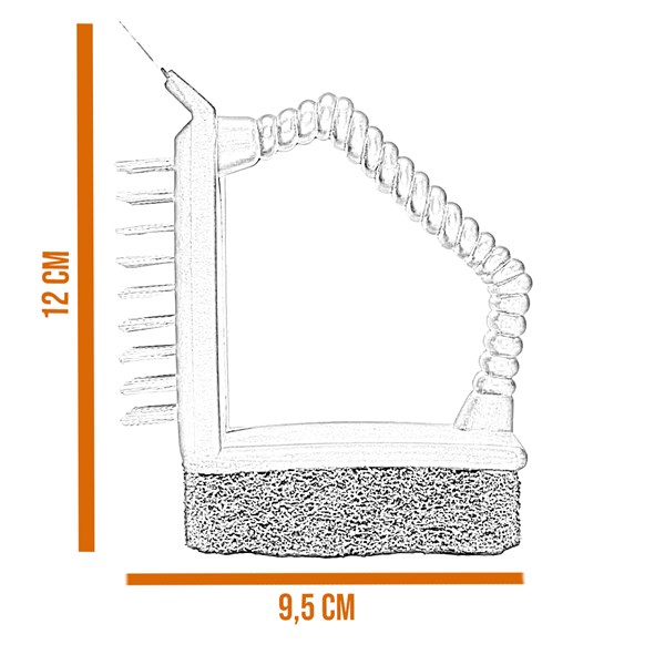Escova Limpadora Limpa Grelhas Churrasco Cerdas Aço Inox 3 em 1