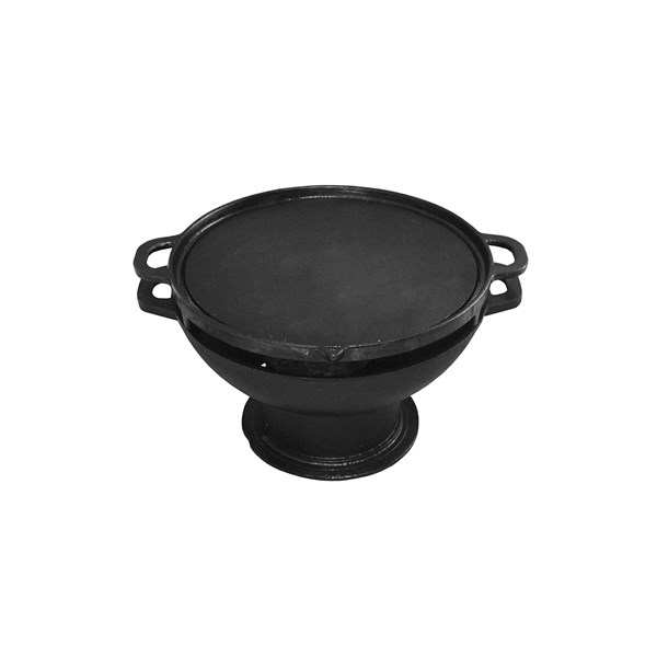 Acessório Gengis Khan Chapa Bifeteira Ferro Fundido 32cm Lisa