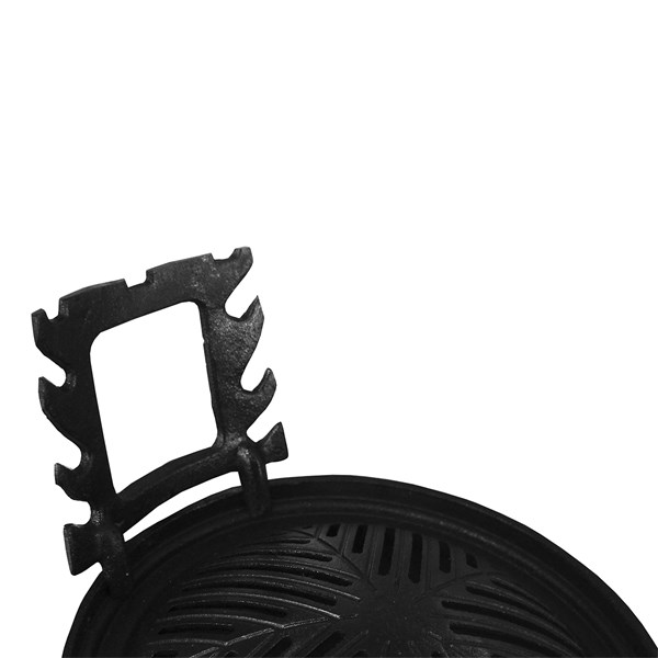 Acessório Gengis Khan Suporte Espetos Ferro Fundido Par