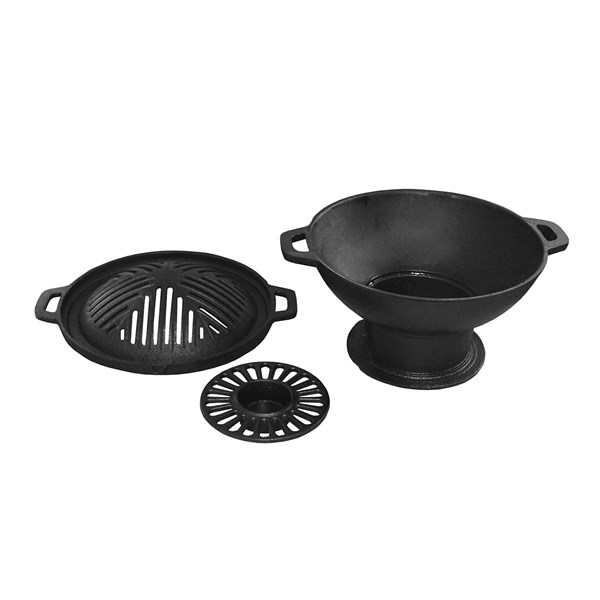 Churrasqueira Gengis Khan Ferro Fundido 32cm 2 Peças