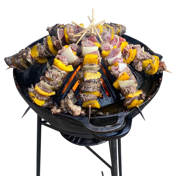 Churrasqueira Gengis Khan Ferro Fundido 32cm 2 Peças