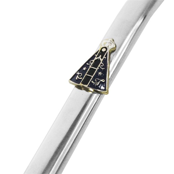 Bomba Chimarrão Inox Média Chata Nossa Senhora Aparecida Manto