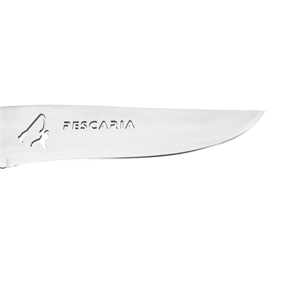 Faca 09 Inox 420 Bowie Cabo Madeira Resina Pescaria