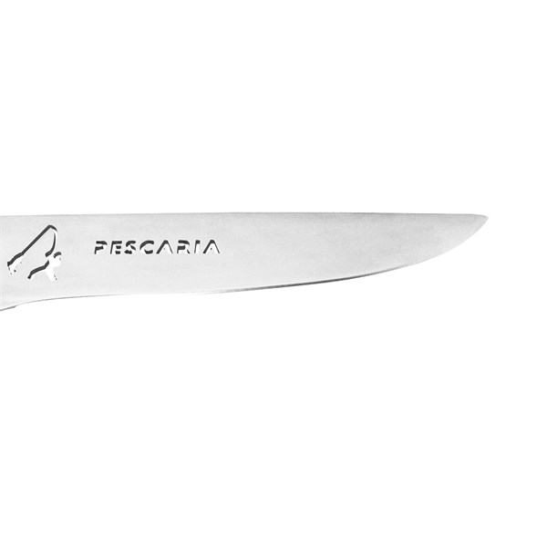 Faca 09 Inox 420 Larga Cabo Madeira Resina Pescaria