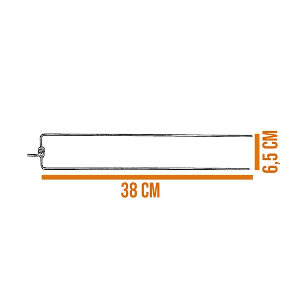 Garfo Longo Espeto Giratório Espetoflex