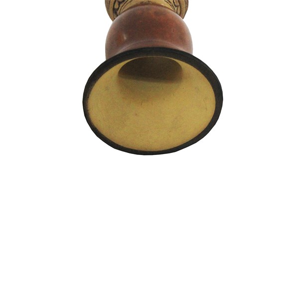 Cuia Chimarrão Porongo Tradicional Pequena Lisa Bocal Queimado Pé Epóxi