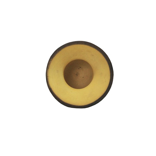 Cuia Chimarrão Porongo Tradicional Pequena Lisa Bocal Queimado Pé Epóxi