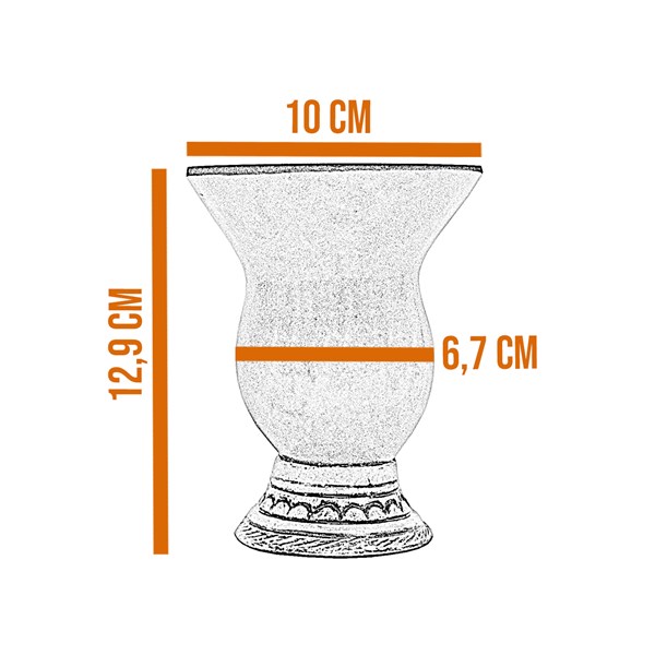 Cuia Chimarrão Porongo Tradicional Pequena Lisa Bocal Queimado Pé Epóxi