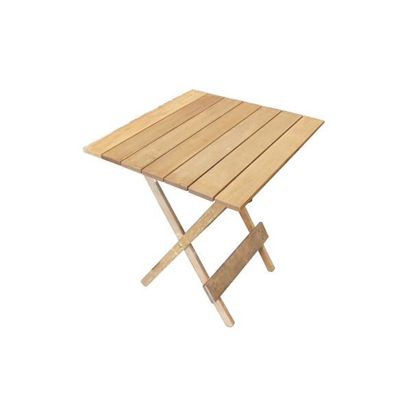 Conjunto Dobrável Mesa 70X70cm 4 Cadeiras Madeira Nobre Natural