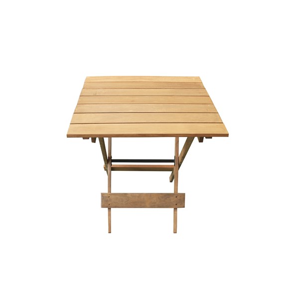 Conjunto Dobrável Mesa 70X70cm 4 Cadeiras Madeira Nobre Natural