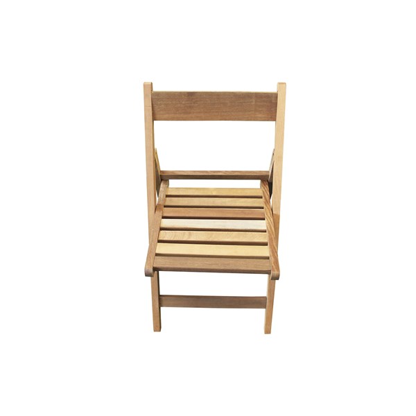 Conjunto Dobrável Mesa 70X70cm 4 Cadeiras Madeira Nobre Natural