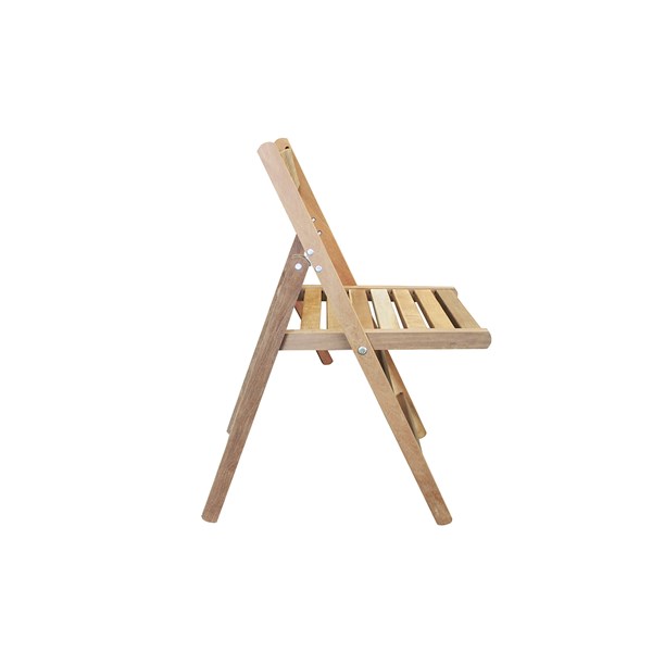 Conjunto Dobrável Mesa 70X70cm 4 Cadeiras Madeira Nobre Natural