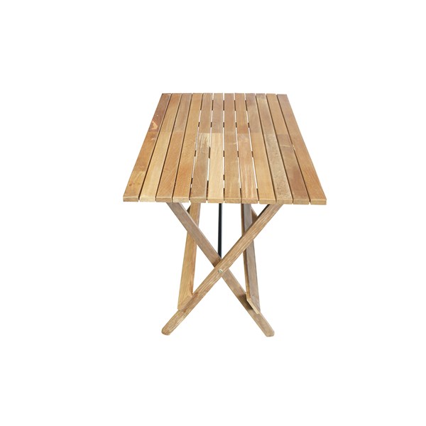 Conjunto Dobrável Mesa 120X70cm 4 Cadeiras Madeira Nobre Natural