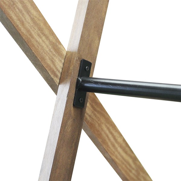 Conjunto Dobrável Mesa 120X70cm 4 Cadeiras Madeira Nobre Natural