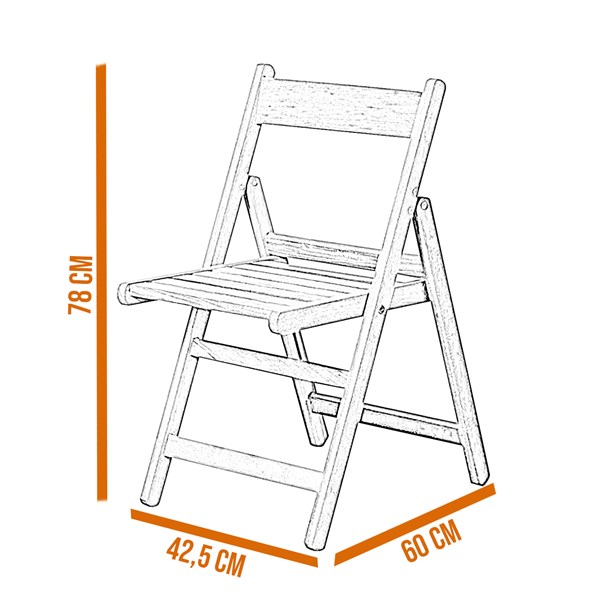 Conjunto Dobrável Mesa 120X70cm 4 Cadeiras Madeira Nobre Natural