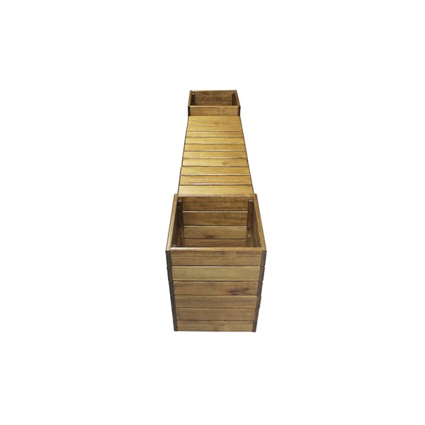 Banco Cachepo Floreiras Acopladas Madeira Eucalipto Stain Verniz