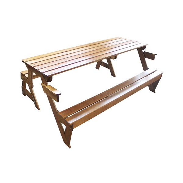 Banco Vira Mesa Multi 1,90m Madeira Eucalipto Stain Verniz