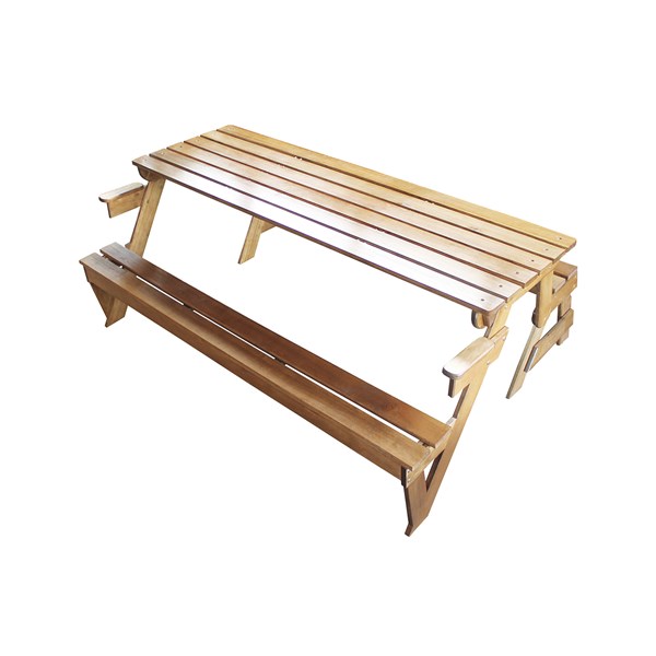 Banco Vira Mesa Multi 1,90m Madeira Eucalipto Stain Verniz