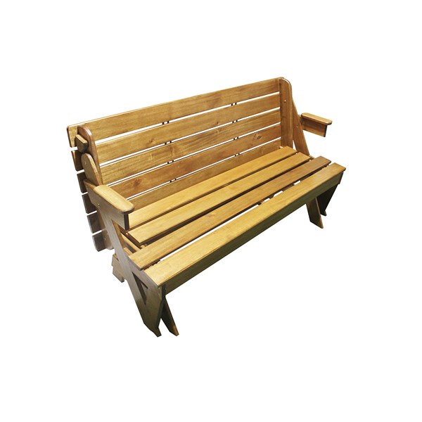 Banco Vira Mesa Multi 1,50m Madeira Eucalipto Stain Verniz