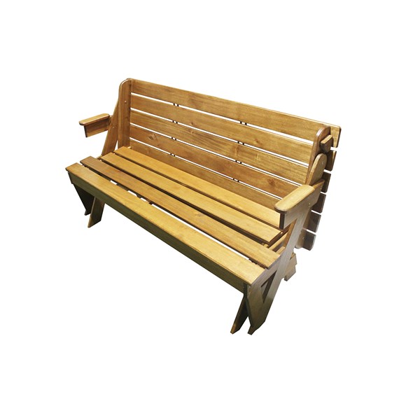 Banco Vira Mesa Multi 1,50m Madeira Eucalipto Stain Verniz