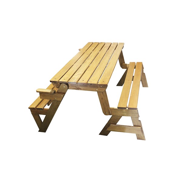 Banco Vira Mesa Multi 1,50m Madeira Eucalipto Stain Verniz