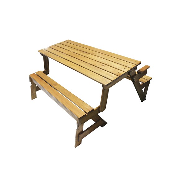 Banco Vira Mesa Multi 1,50m Madeira Eucalipto Stain Verniz