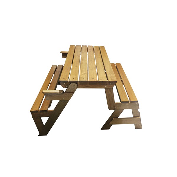 Banco Vira Mesa Multi 1,50m Madeira Eucalipto Stain Verniz