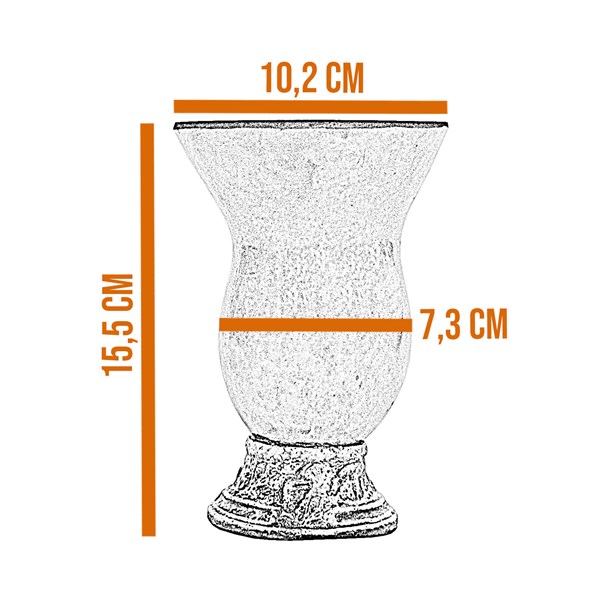 Cuia Chimarrão Porongo Liso Média Bocal Queimado Pé Epóxi